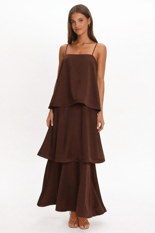 driftwood layered maxi dress