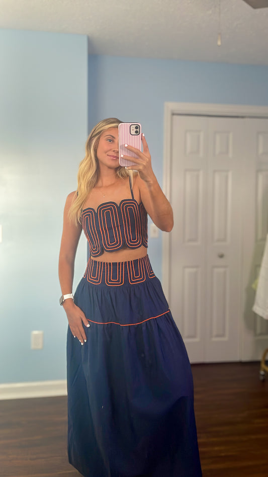 sideline set (orange & navy)