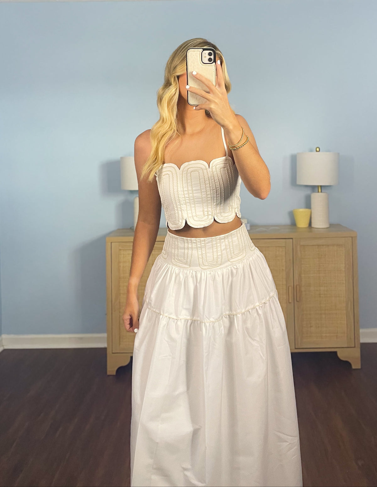 Side Line Set in white