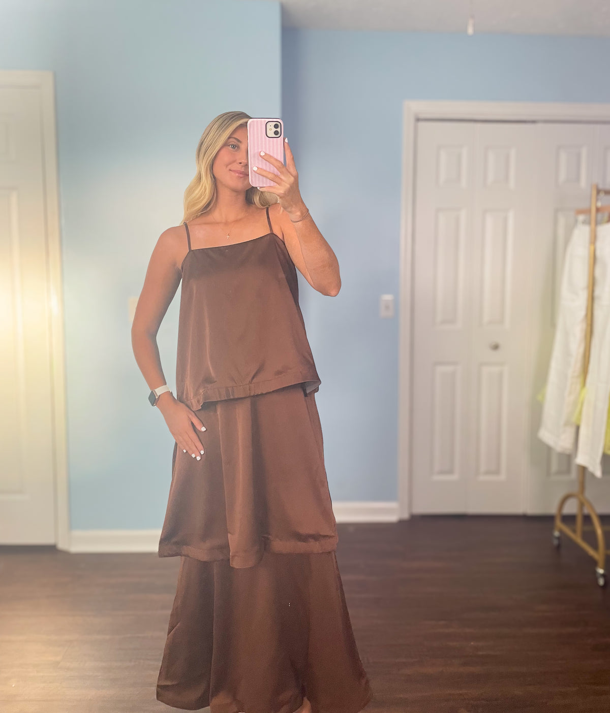 driftwood layered maxi dress