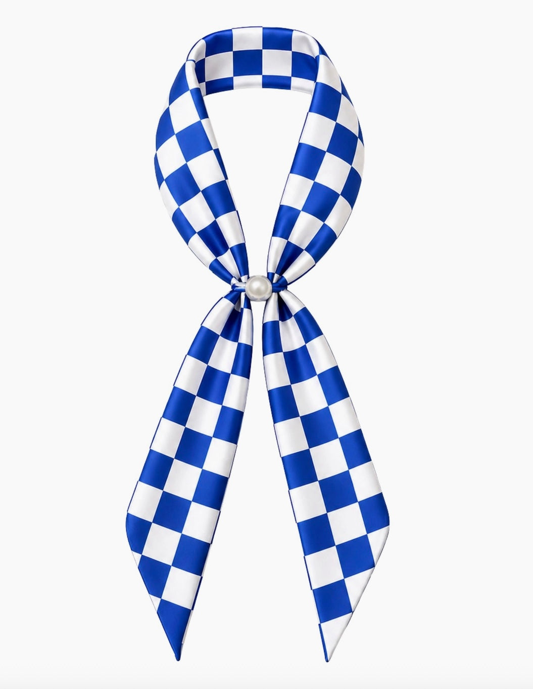gameday checkered scarf necklace