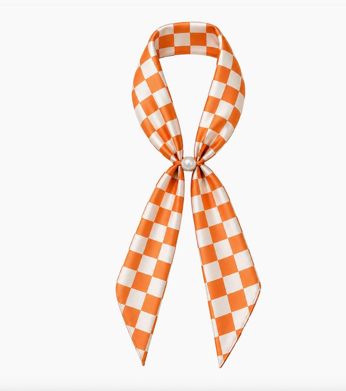 gameday checkered scarf necklace